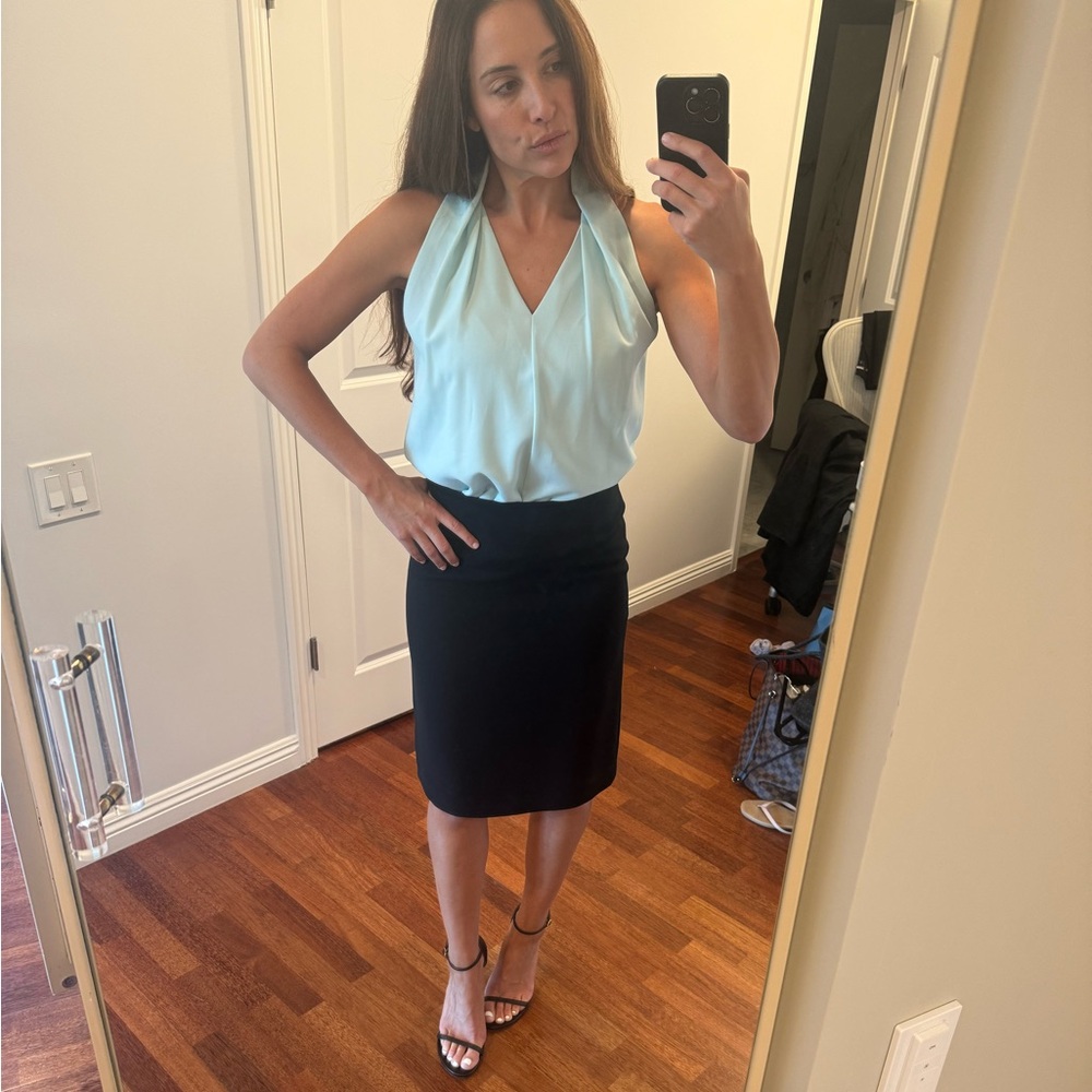 Diane von Furstenberg Mint Green Sleeveless Blouse